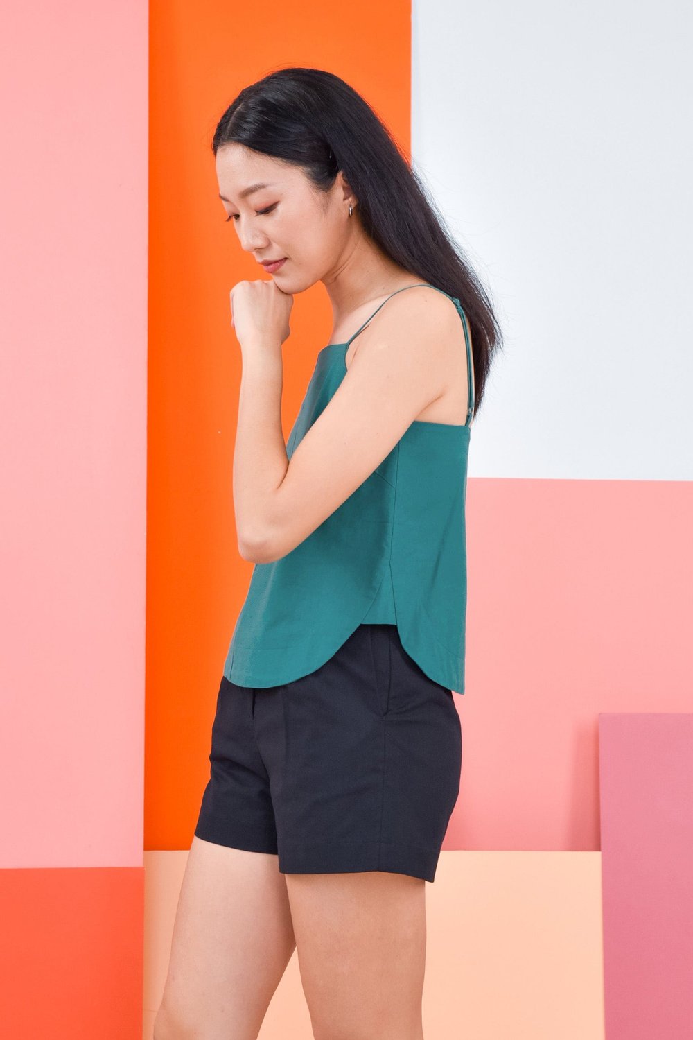 ZSOKA SPAG TOP IN GREEN