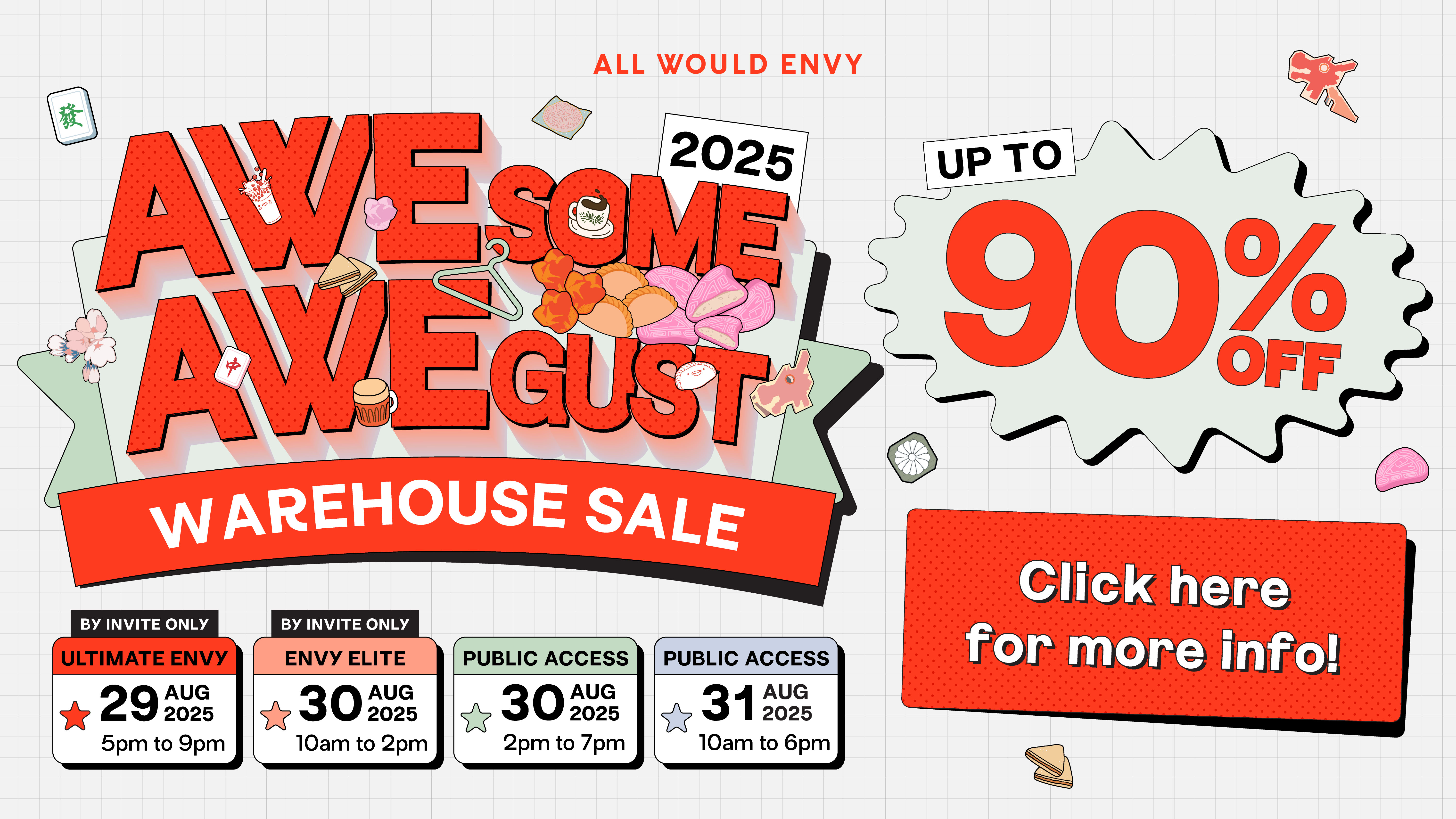 AWESOME AWEGUST WAREHOUSE SALE 2025
