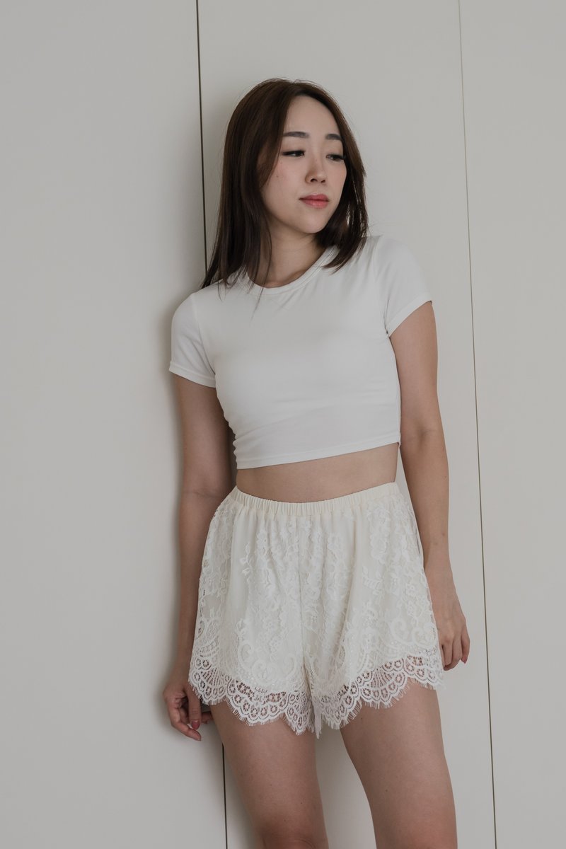 EDEL Lace Shorts (Ivory White)