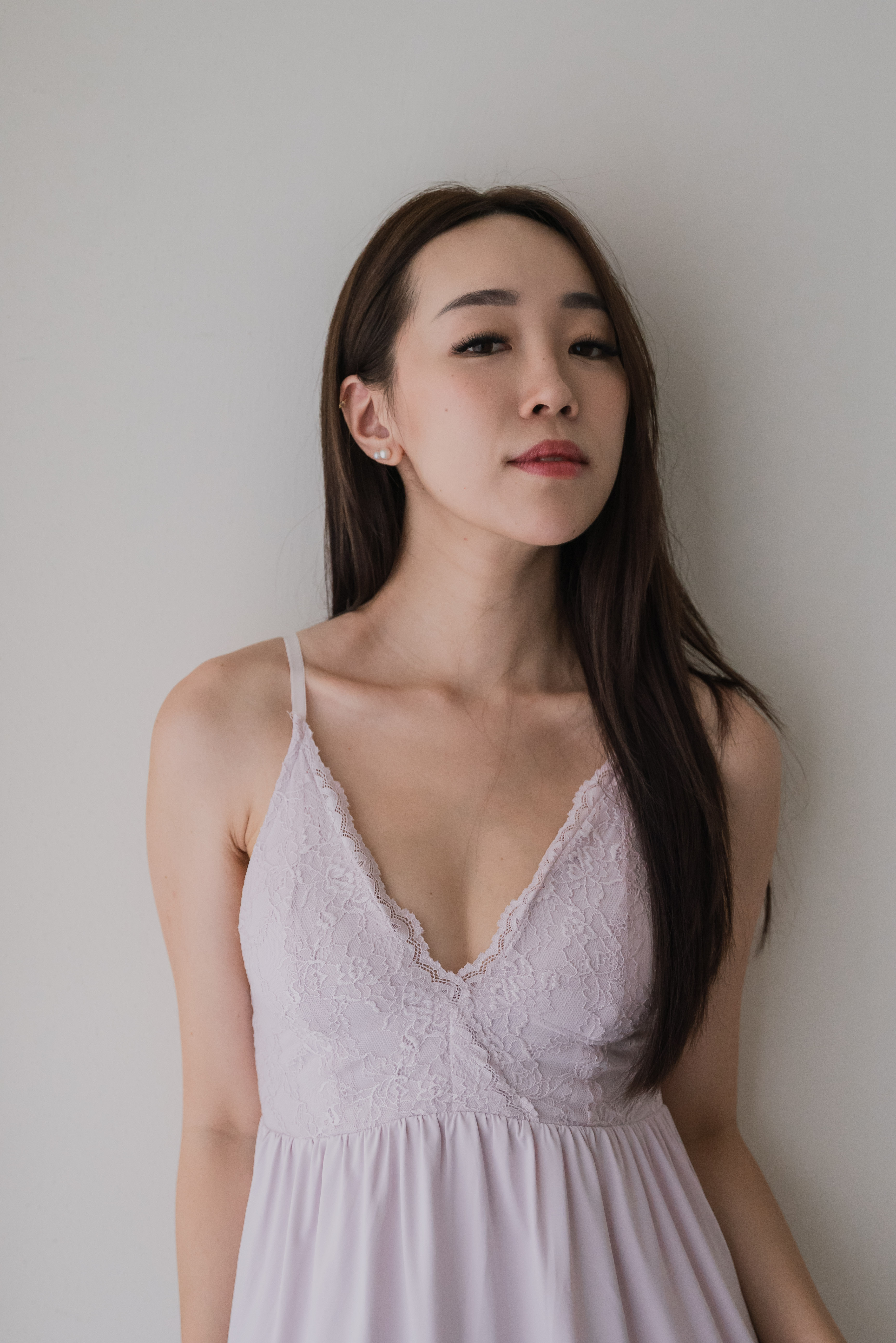 ELISE Laced V Neck 2 Pcs Set (Misty Lilac)