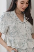 CLAIRE Toile Sleeved 2Pcs Set Sleepwear