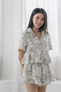 CLAIRE Toile Sleeved 2Pcs Set Sleepwear