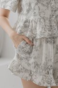 CLAIRE Toile Sleeved 2Pcs Set Sleepwear