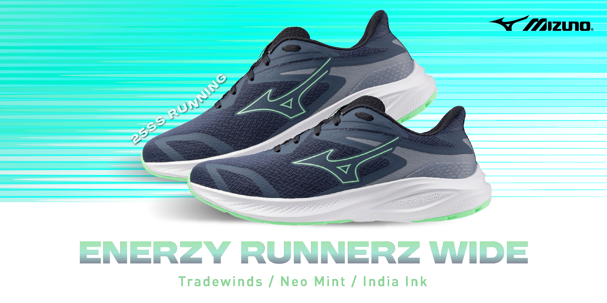 Mizuno 25SS Enerzy Runnerz Wide Running Shoes