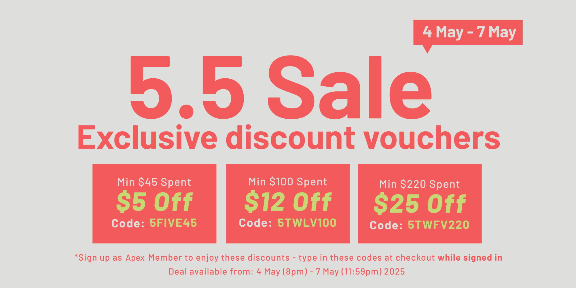 5.5 Sale