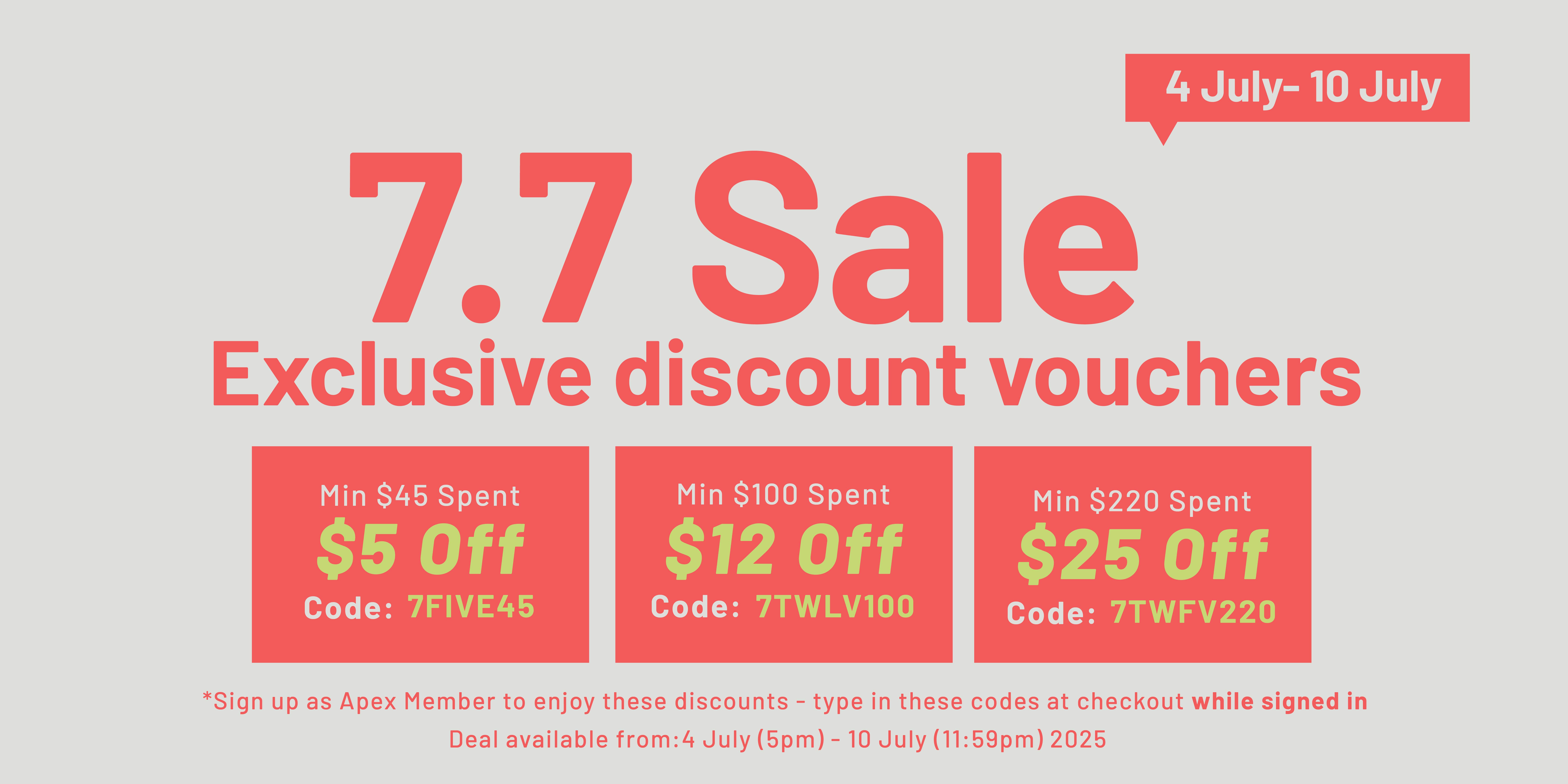 7.7 Sale