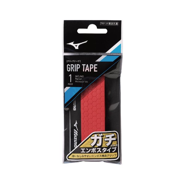 GACHI Embossed Type Over Grip (Red) (1pc/pack Grip Tape) GACHI Embossed Type Over Grip (Red) (1pc/pack Grip Tape)
