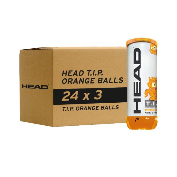 TIP Orange Junior Tennis Ball (3 Balls) (1 Carton | 24 Tubes)