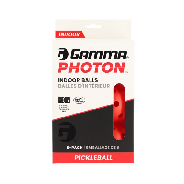 Photon Indoor Pickleball (6 Balls) (Red)