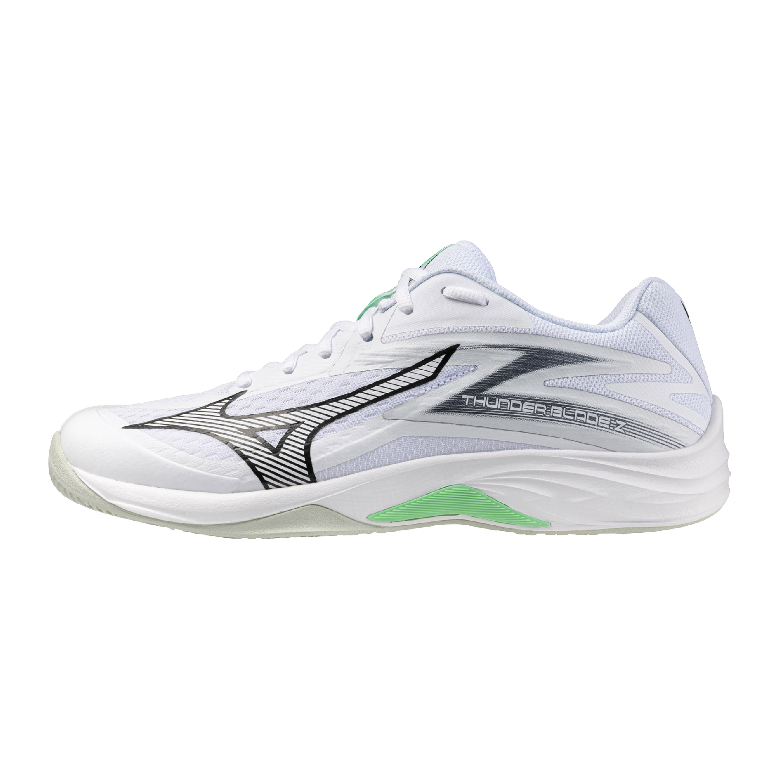 25AW Thunder Blade Z Volleyball Shoe (White/Black/Frozen Emerald