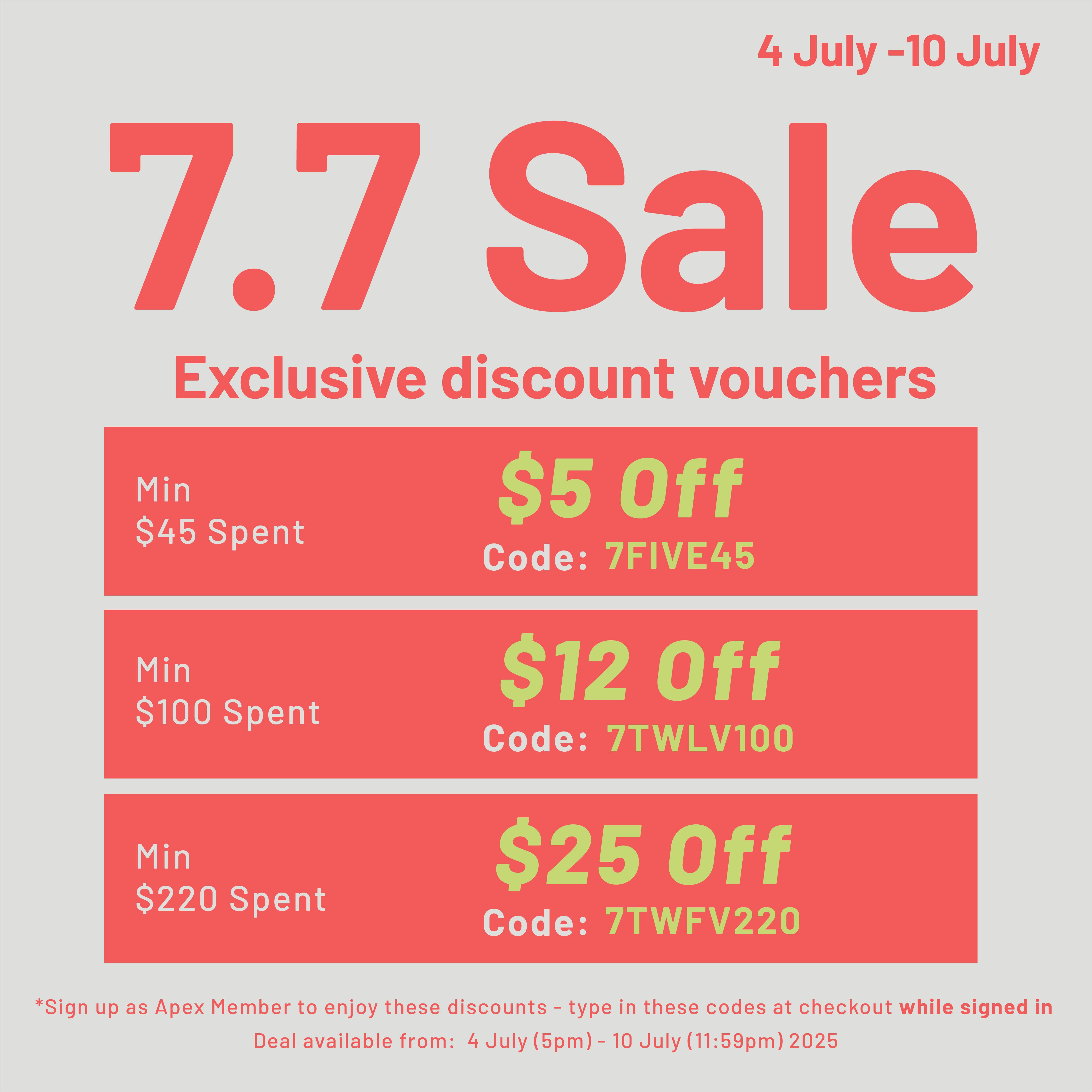 7.7 Sale