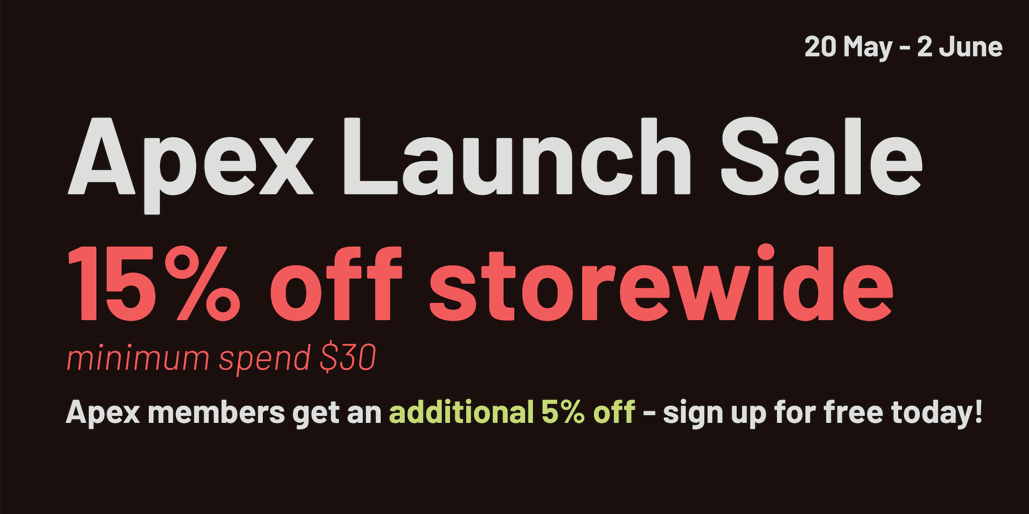 Apex Launch Sale