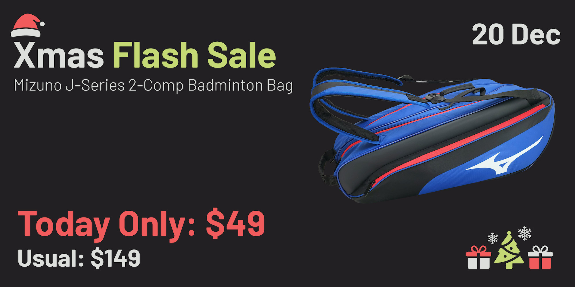 Mizuno J-Series 2-Comp Badminton Bag