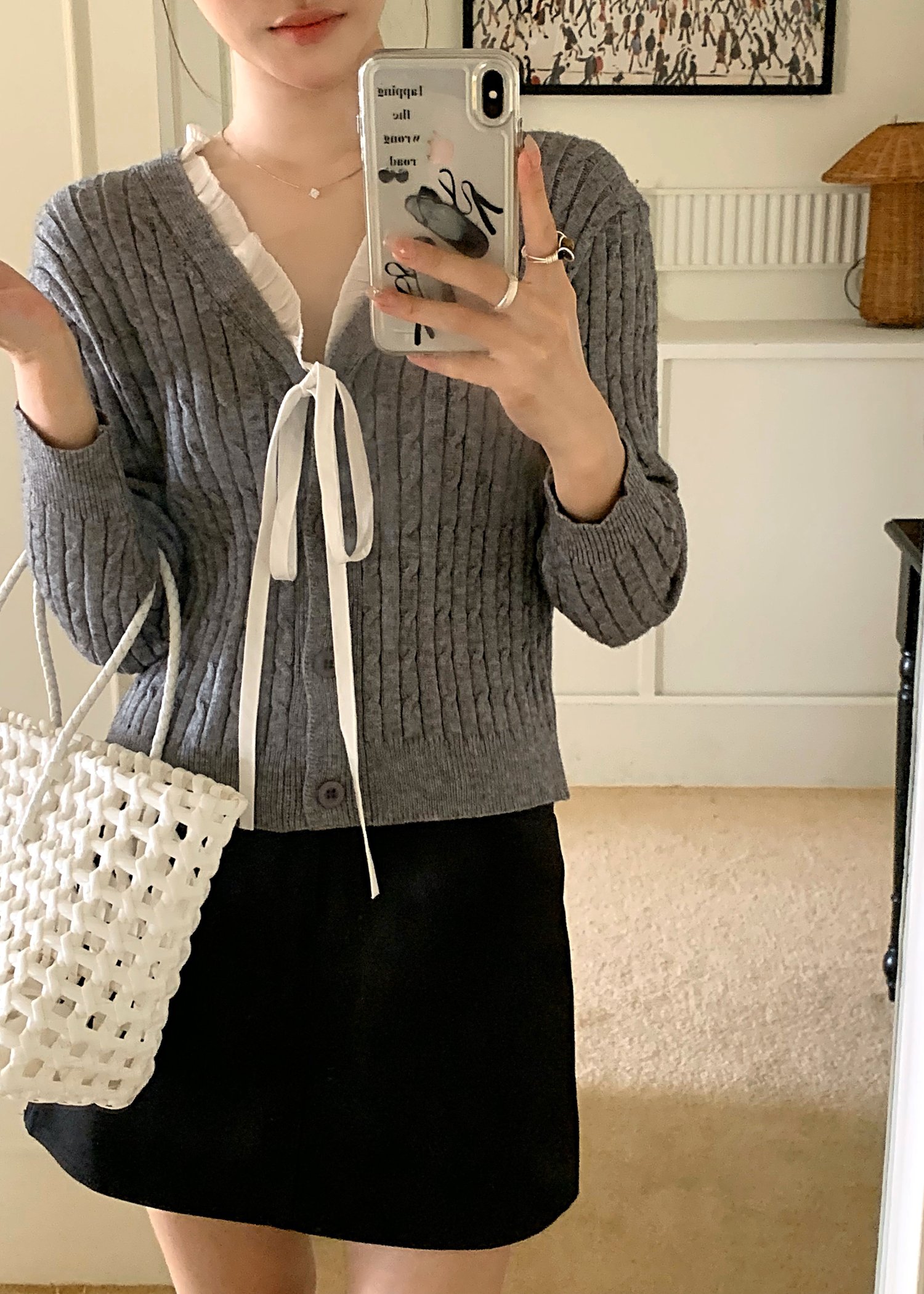 (DEFECT) Molly Long Sleeve Top in Grey