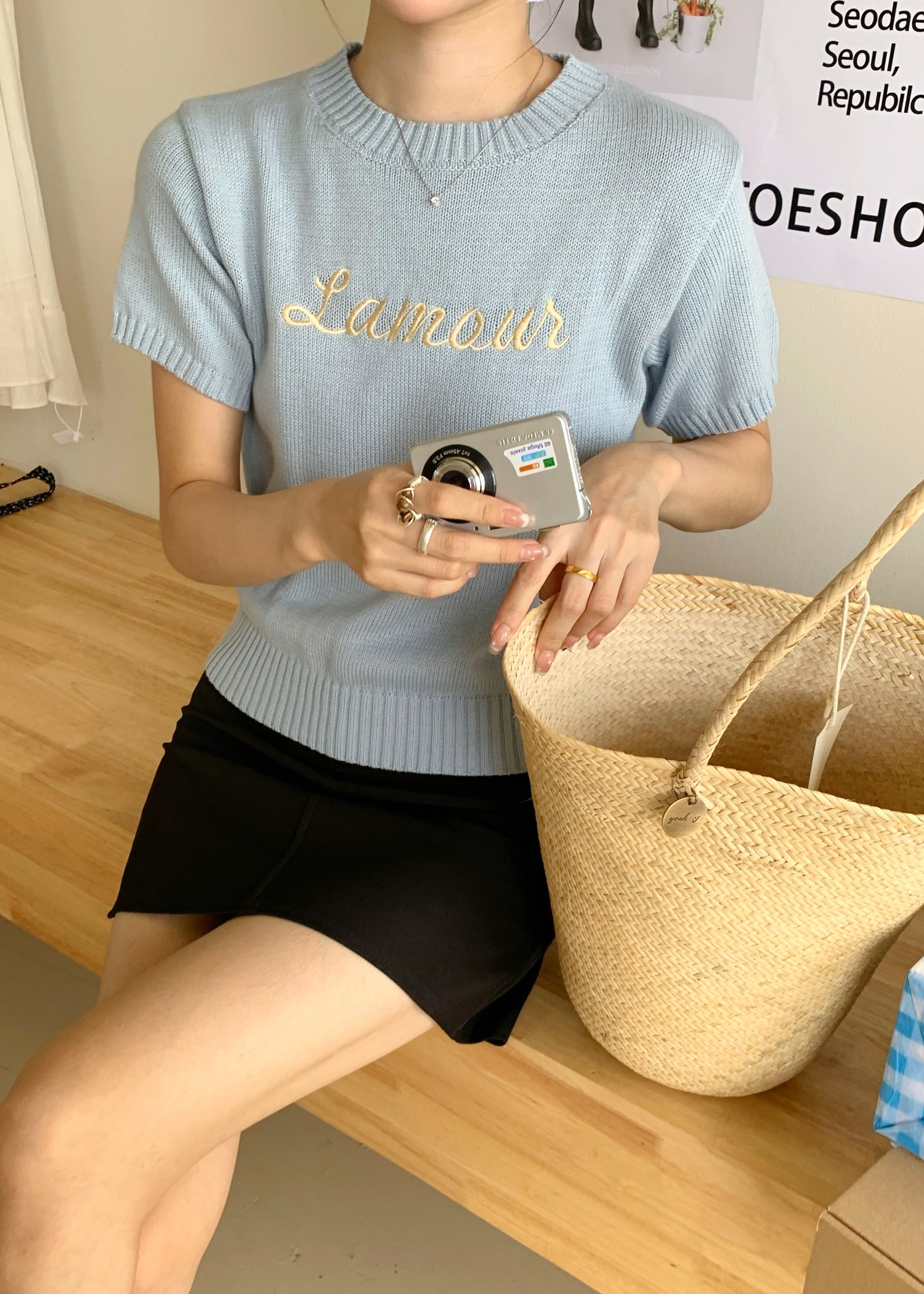 (DEFECT) Lamour Knit Top in Blue
