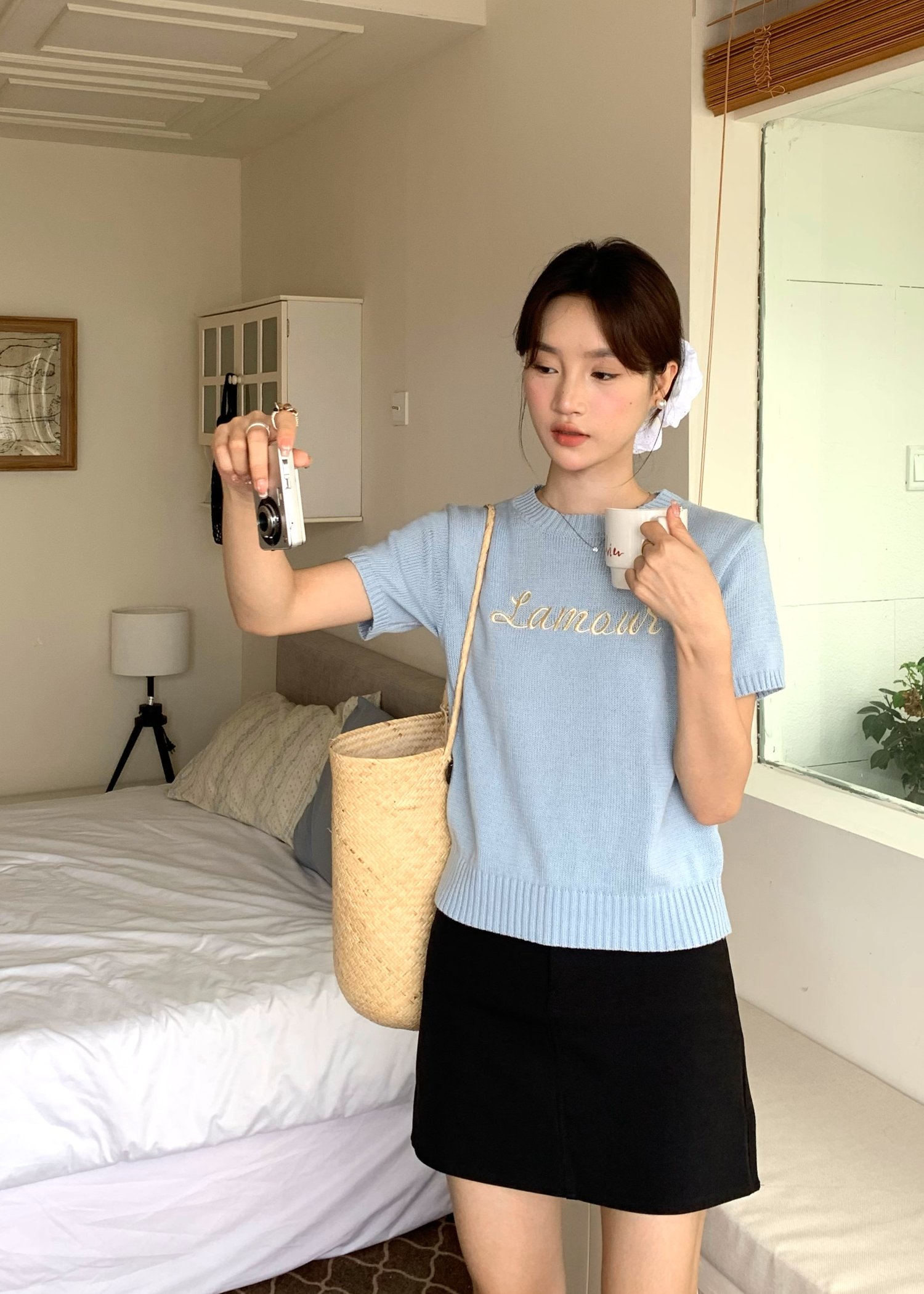 (DEFECT) Lamour Knit Top in Blue