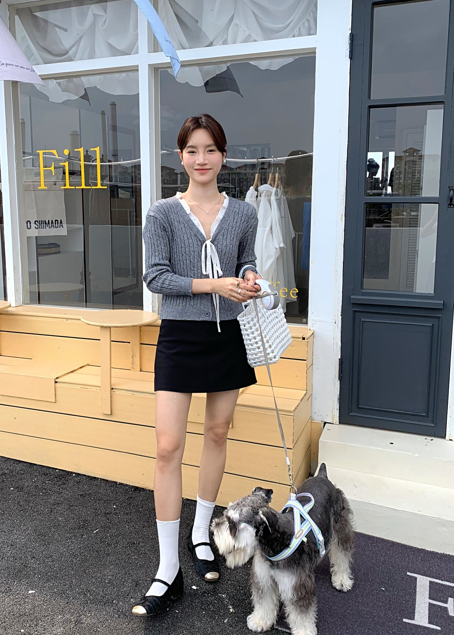 (DEFECT) Molly Long Sleeve Top in Grey
