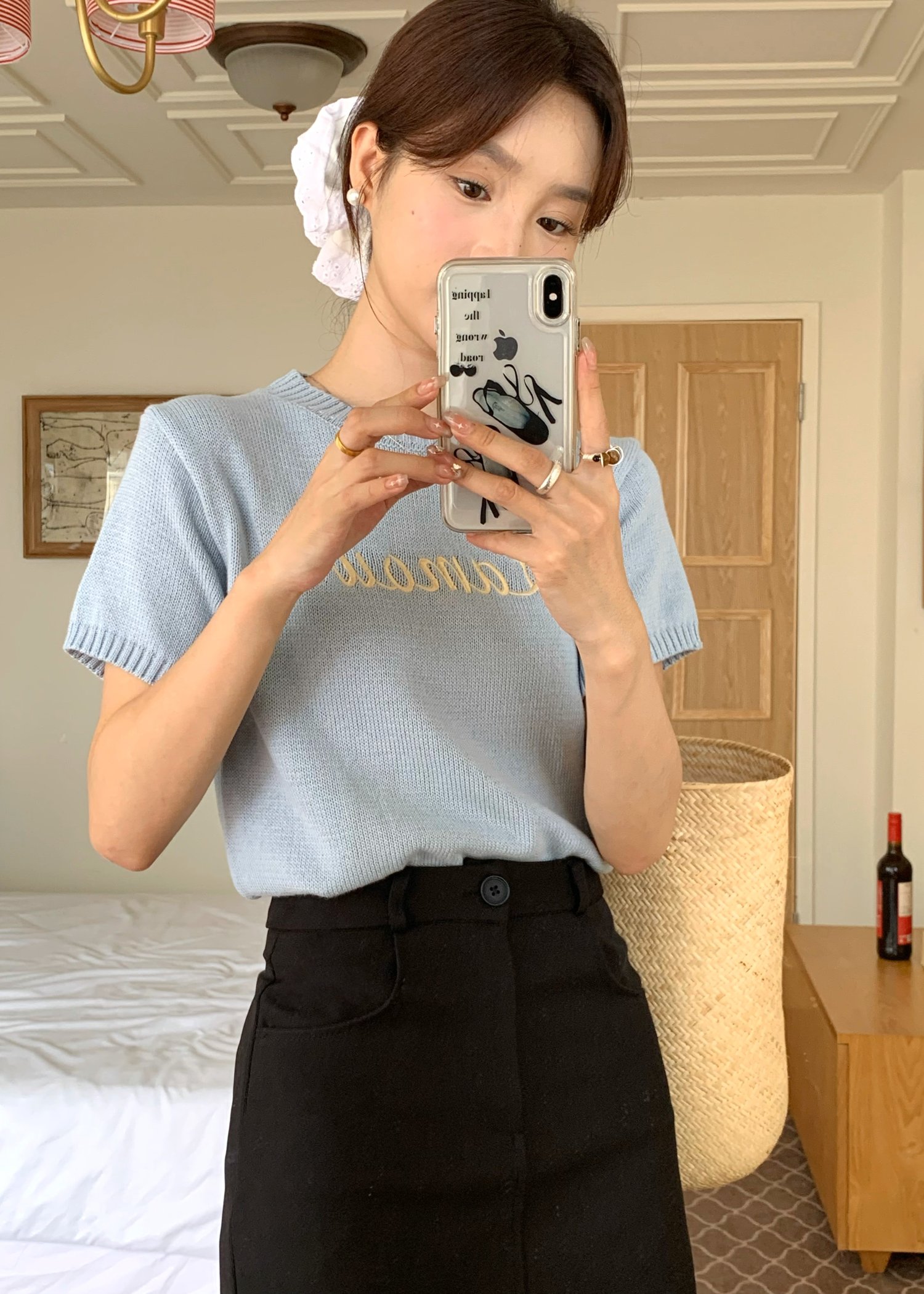 (DEFECT) Lamour Knit Top in Blue
