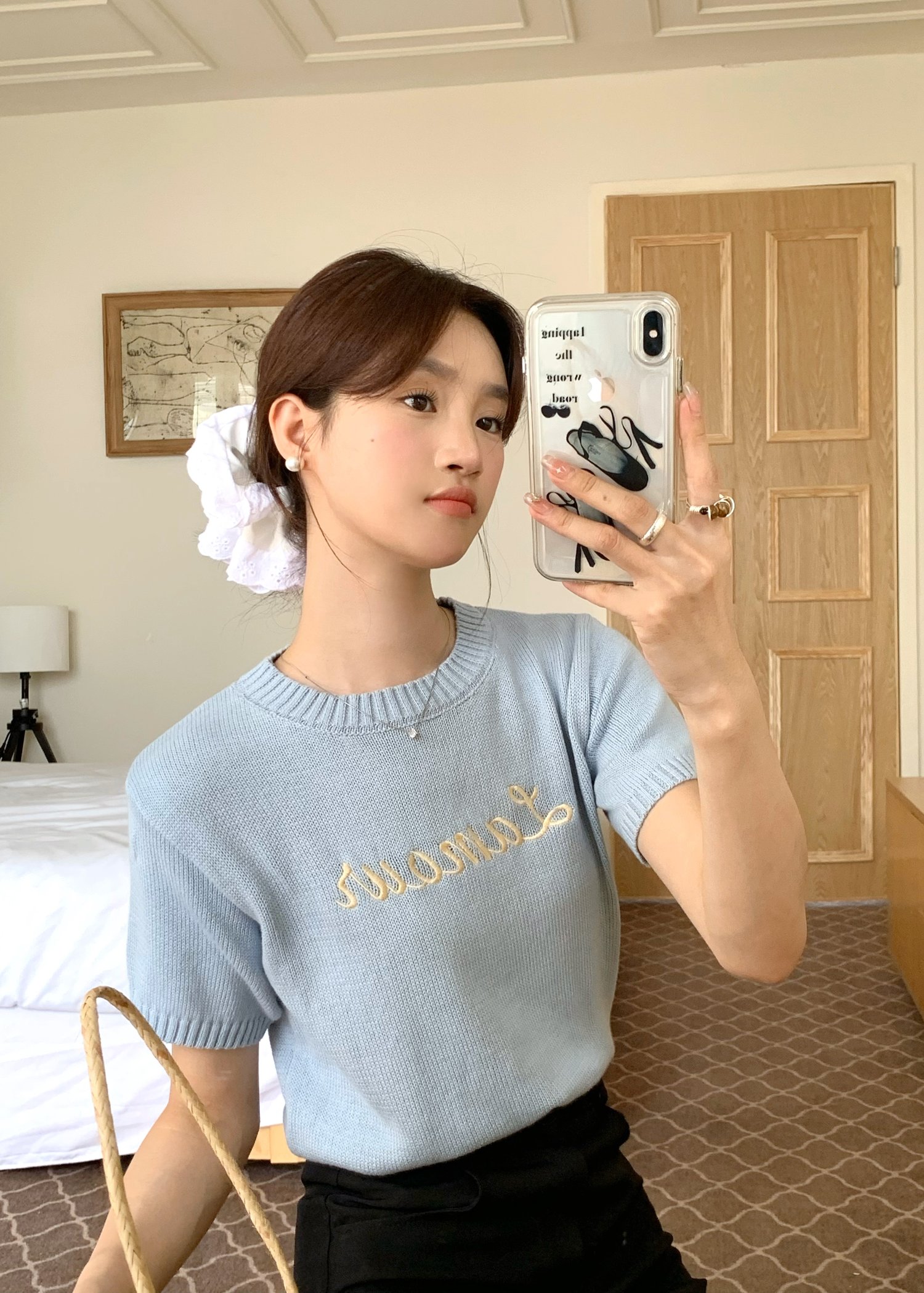 (DEFECT) Lamour Knit Top in Blue
