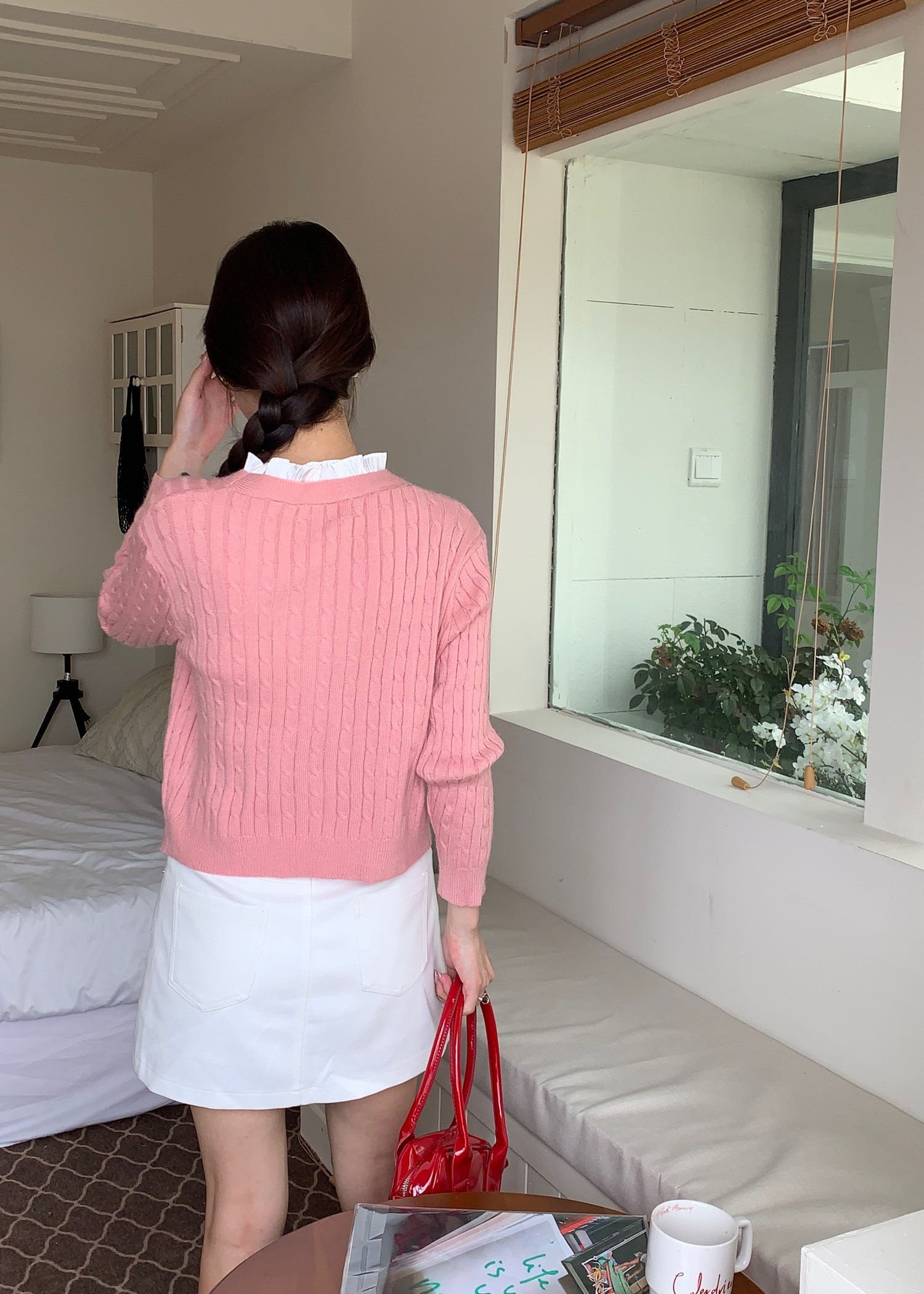 (DEFECT) Molly Long Sleeve Top in Pink