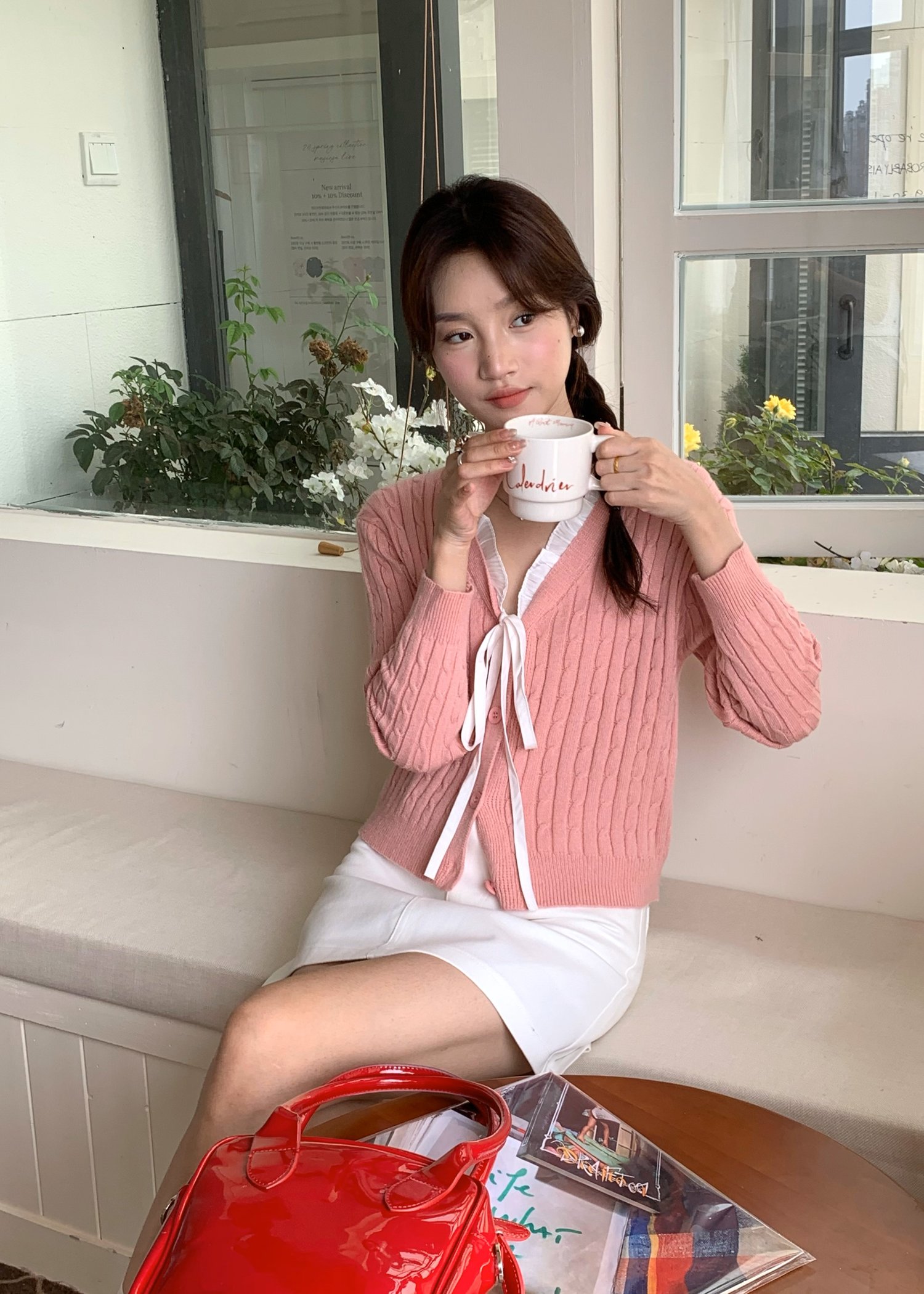 (DEFECT) Molly Long Sleeve Top in Pink