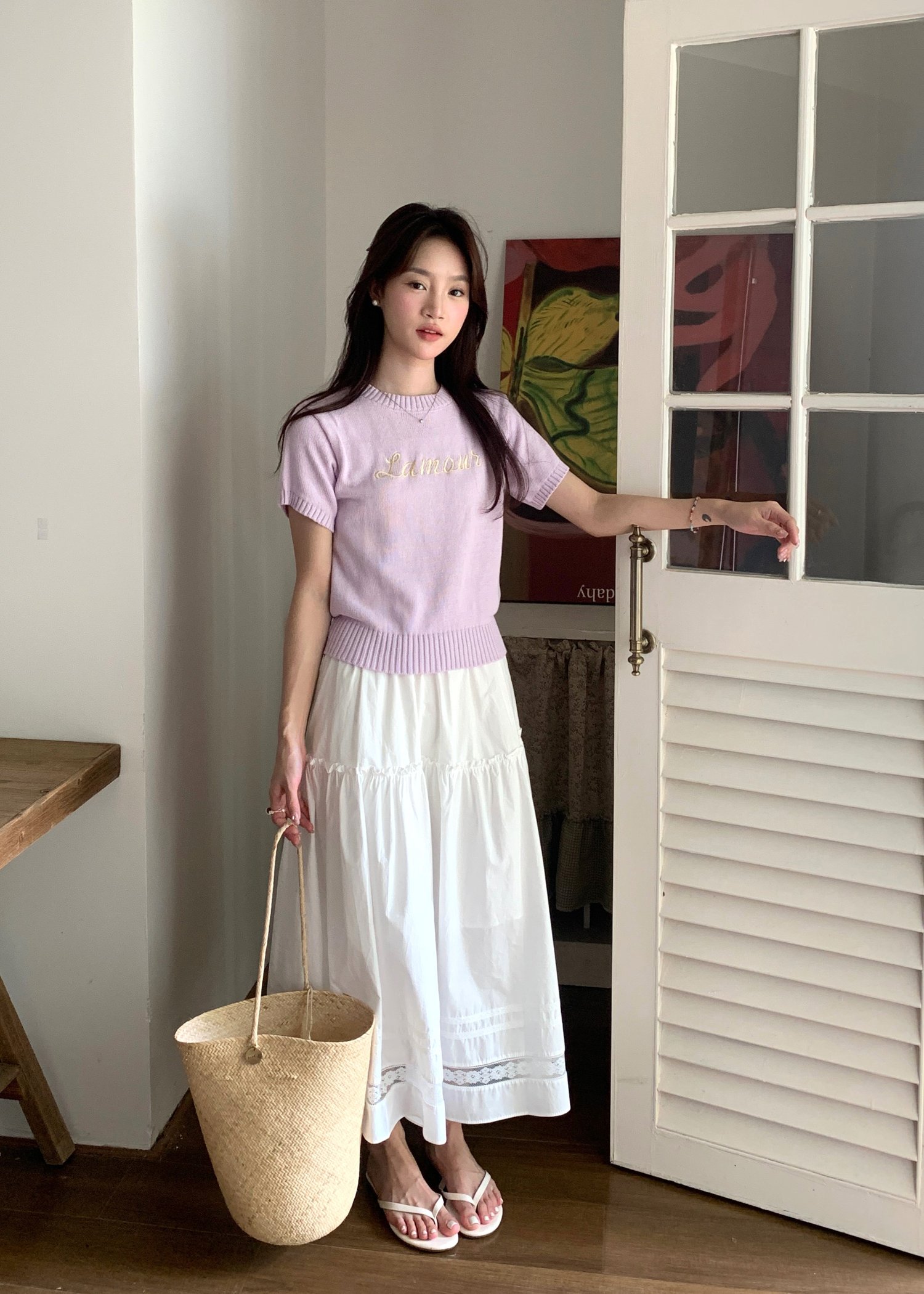 (DEFECT) Lamour Knit Top in Yam