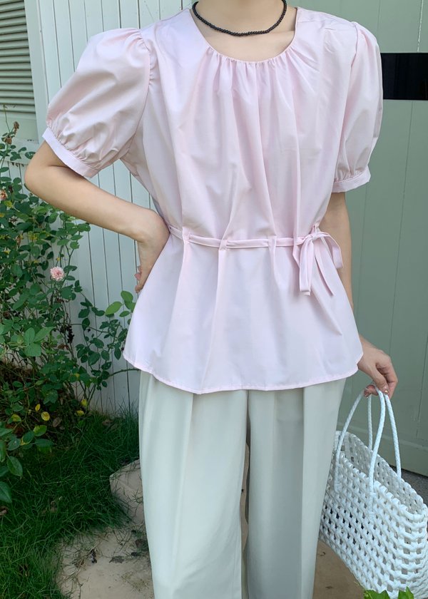 Onni Puffy Blouse in Pink