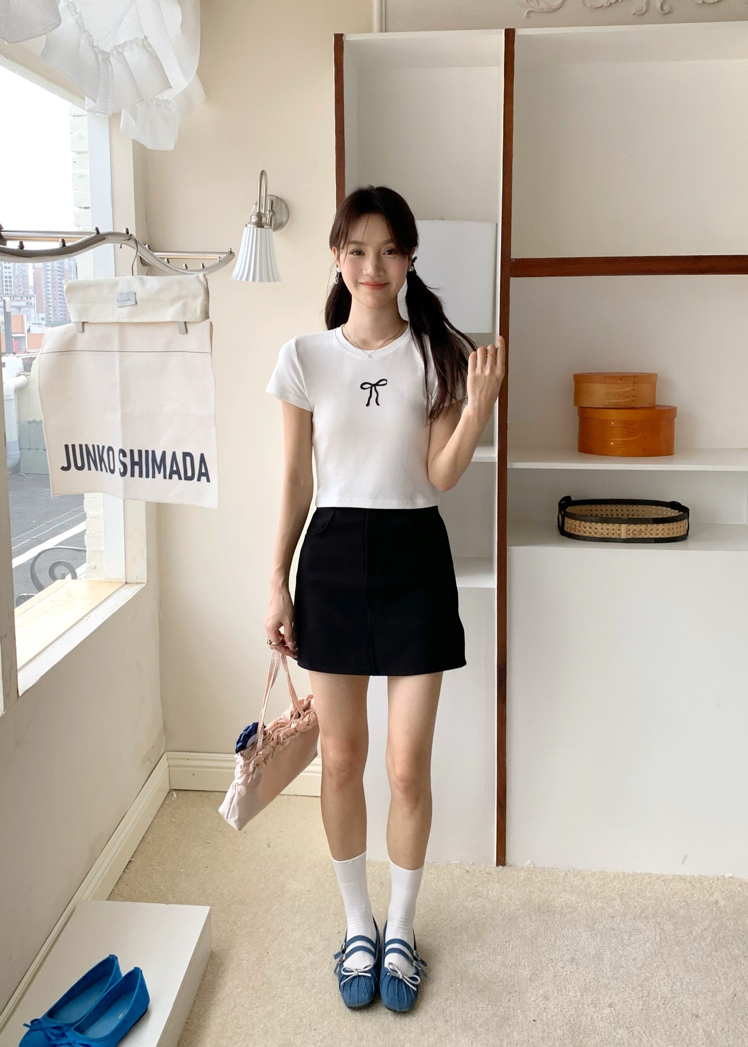 (DEFECT) Everyday Basic Short Skort in Black