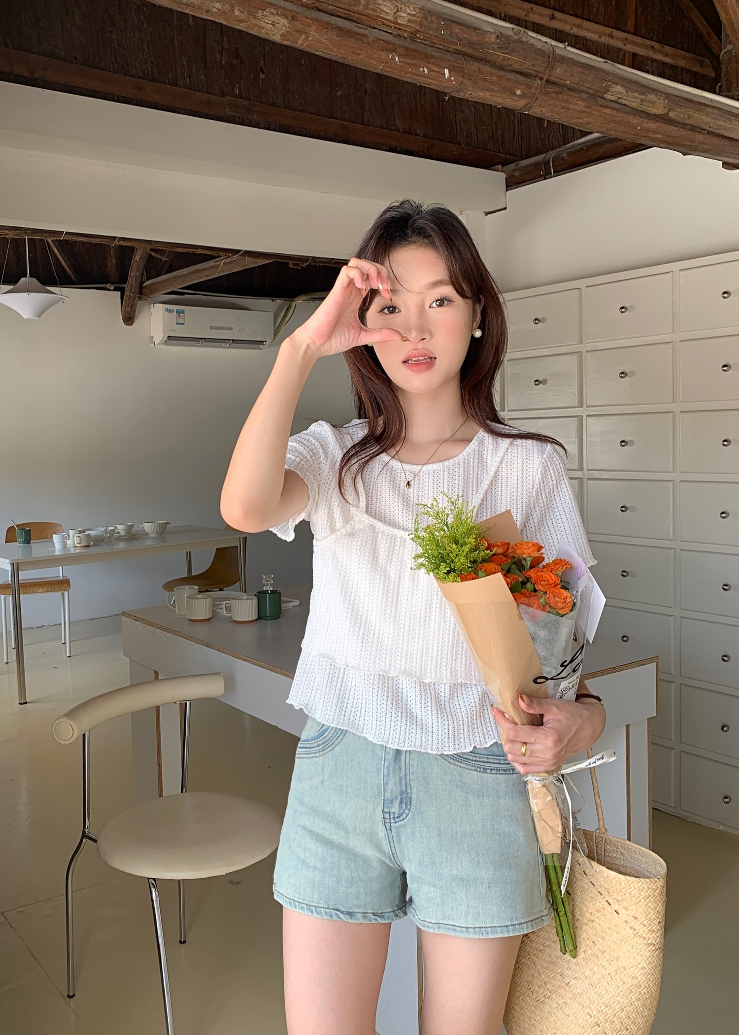(DEFECT) Jolly Basic Top in Milk White