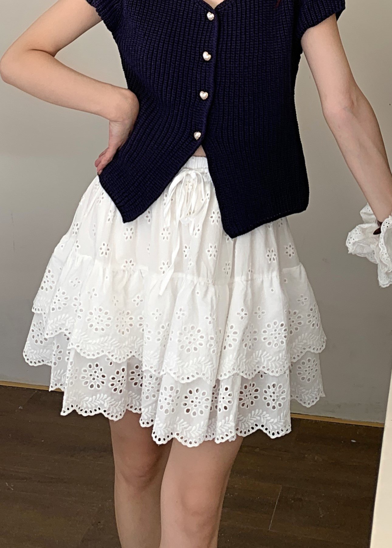 (DEFECT) Luna Lacey Short Skort in White
