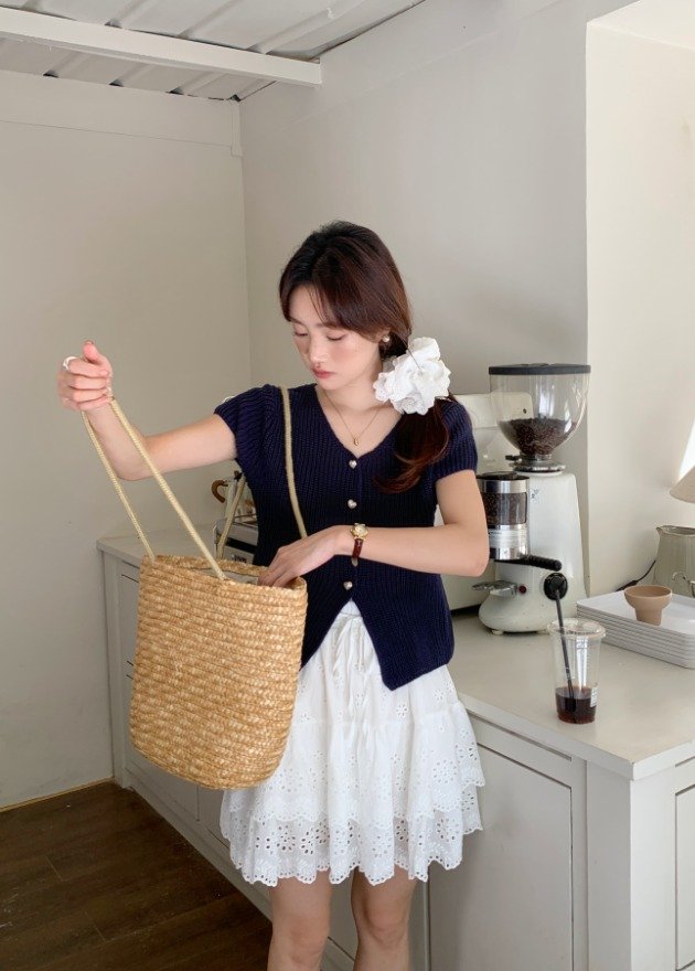 (DEFECT) Luna Lacey Short Skort in White