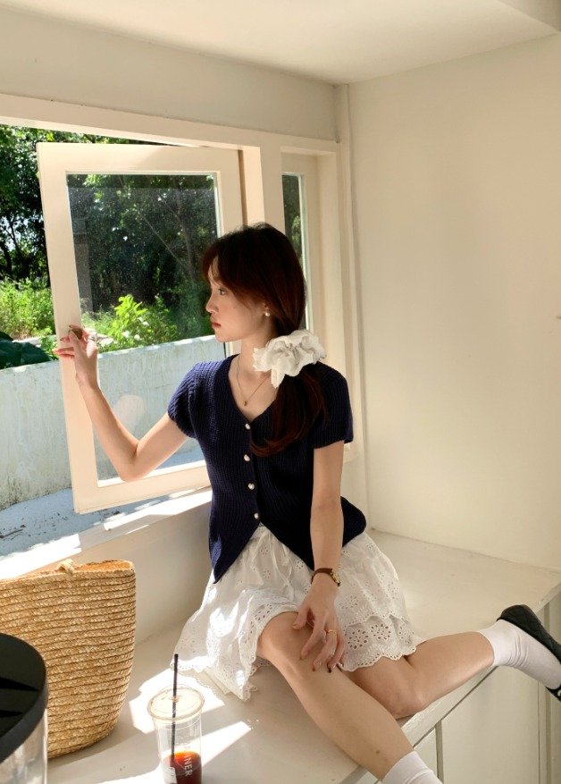 (DEFECT) Luna Lacey Short Skort in White