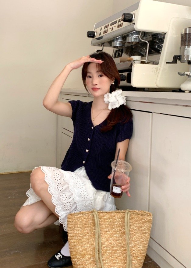 (DEFECT) Luna Lacey Short Skort in White