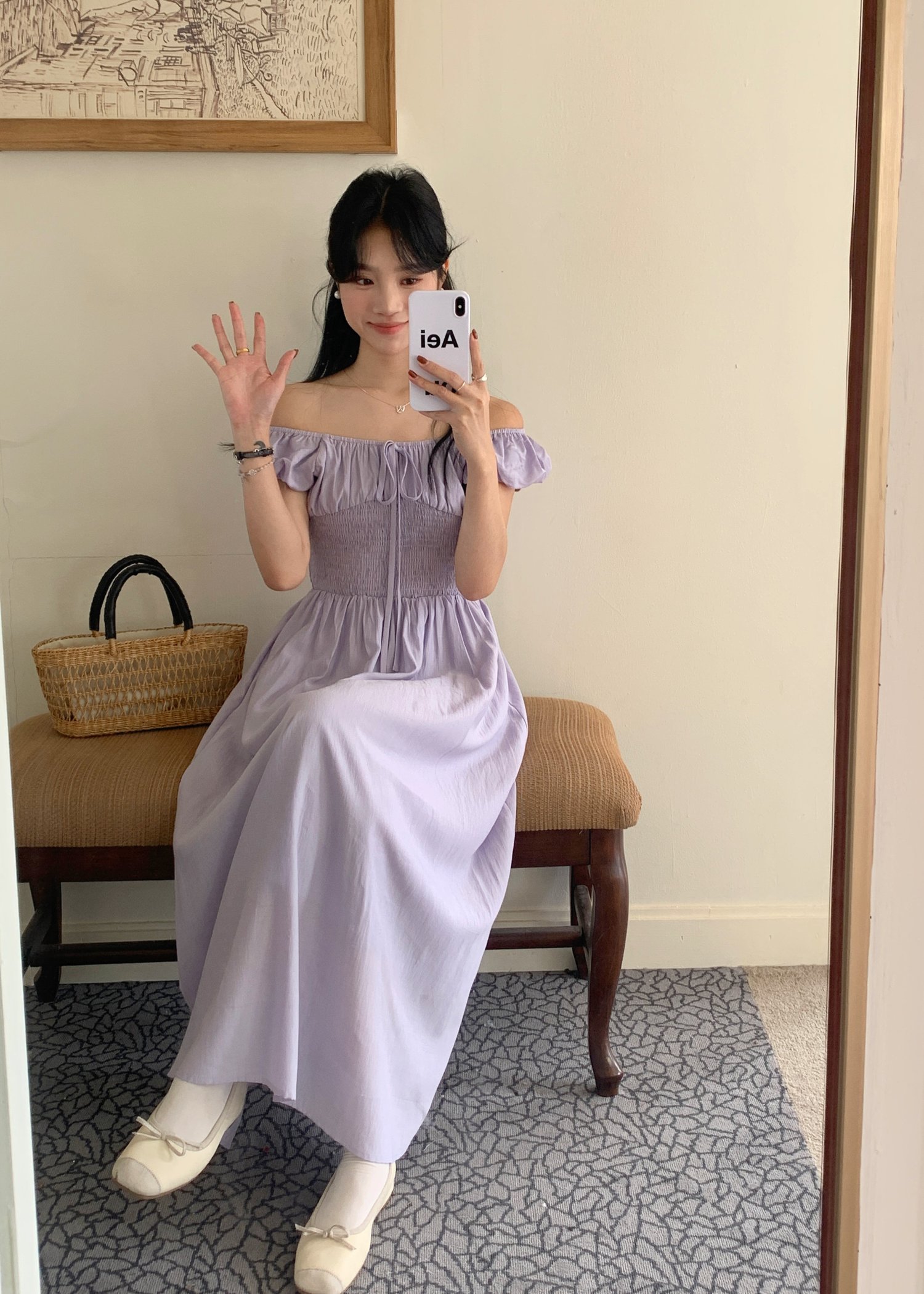 De Luna Long Dress in Baby Yam