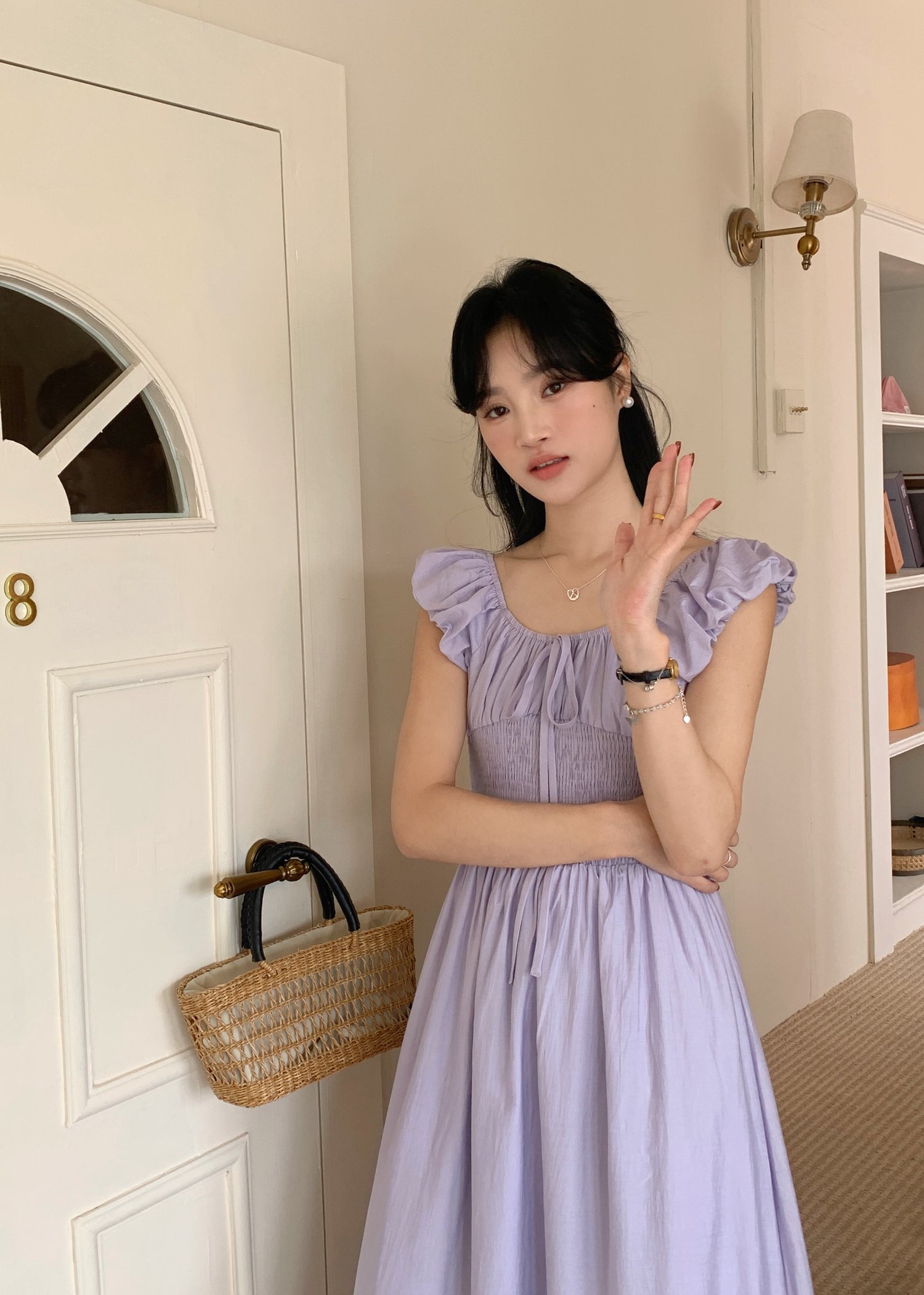 De Luna Long Dress in Baby Yam