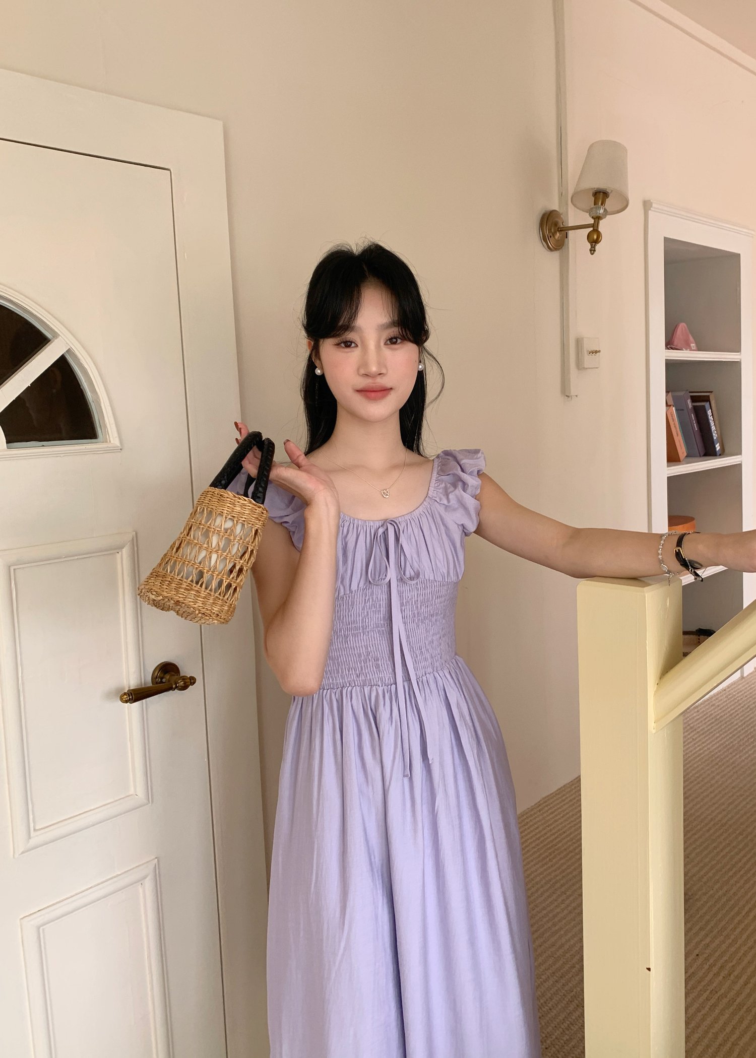 De Luna Long Dress in Baby Yam