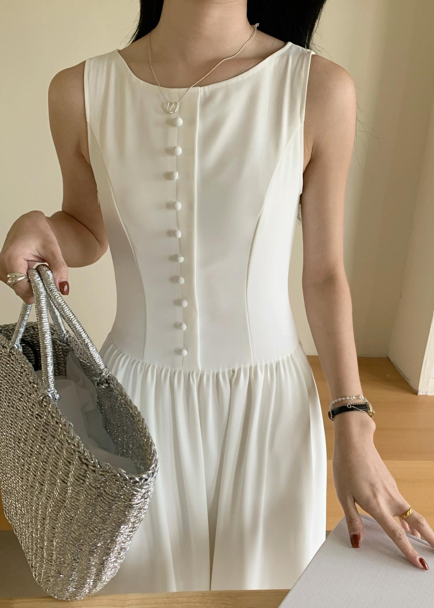 Diana Fleur Maxi Dress in White