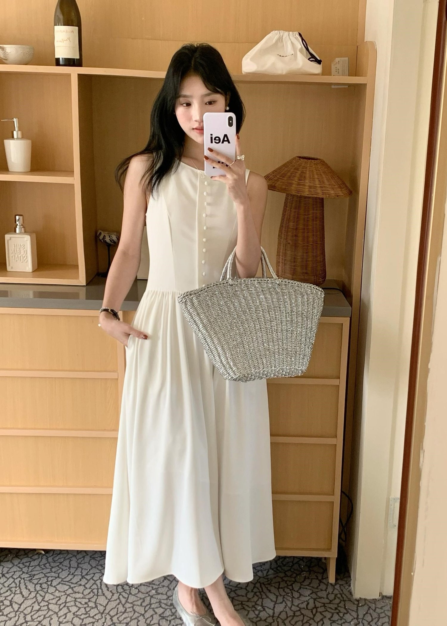 Diana Fleur Maxi Dress in White