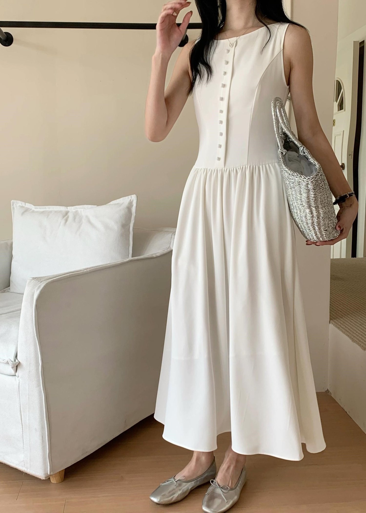 Diana Fleur Maxi Dress in White