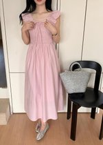 De Luna Long Dress in Baby Pink