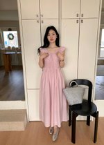 De Luna Long Dress in Baby Pink