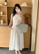 Diana Fleur Maxi Dress in White