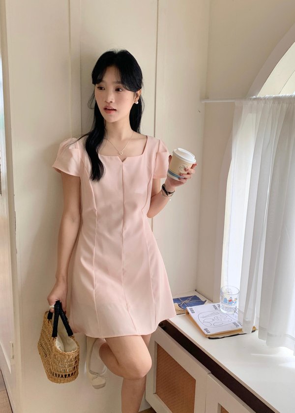 (DEFECT) L’ Amour French Garden Mini Dress in Pink