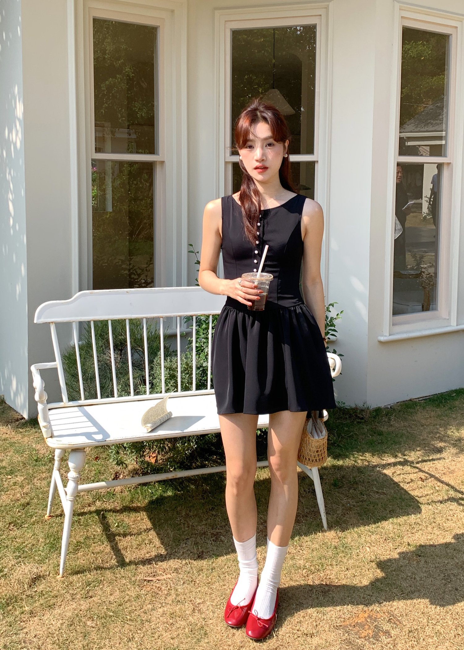 Diana Fleur Mini Dress in Black