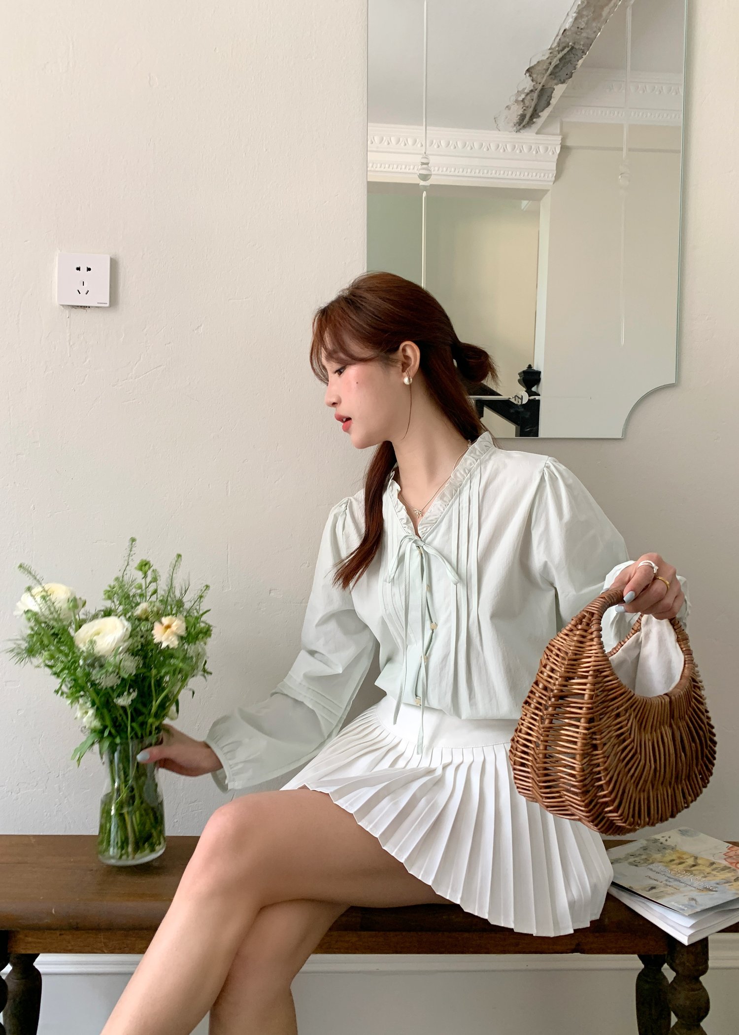 Lara Tennis Skort in White