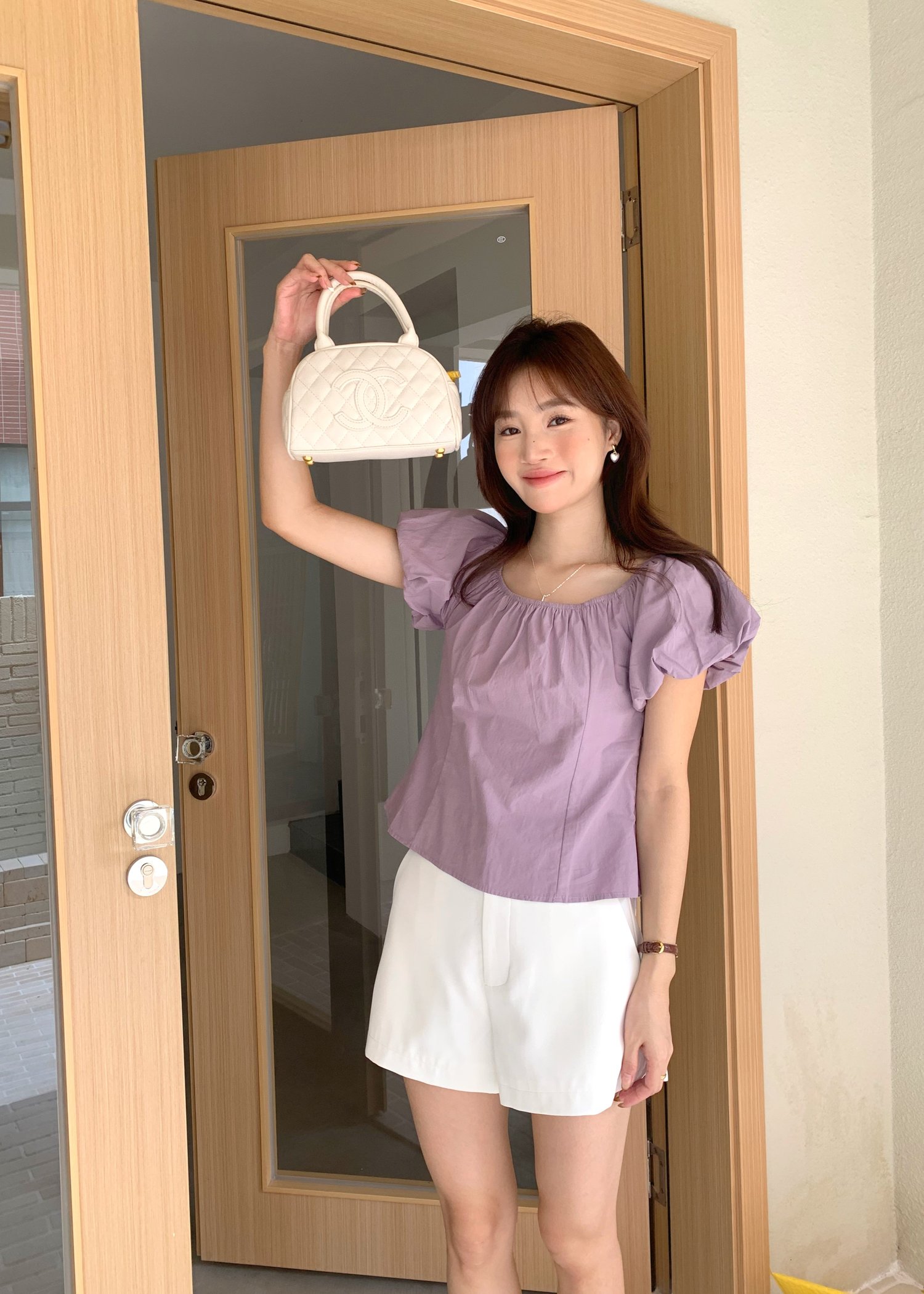 (DEFECT) Zoe Two Ways Top in Faded Purple