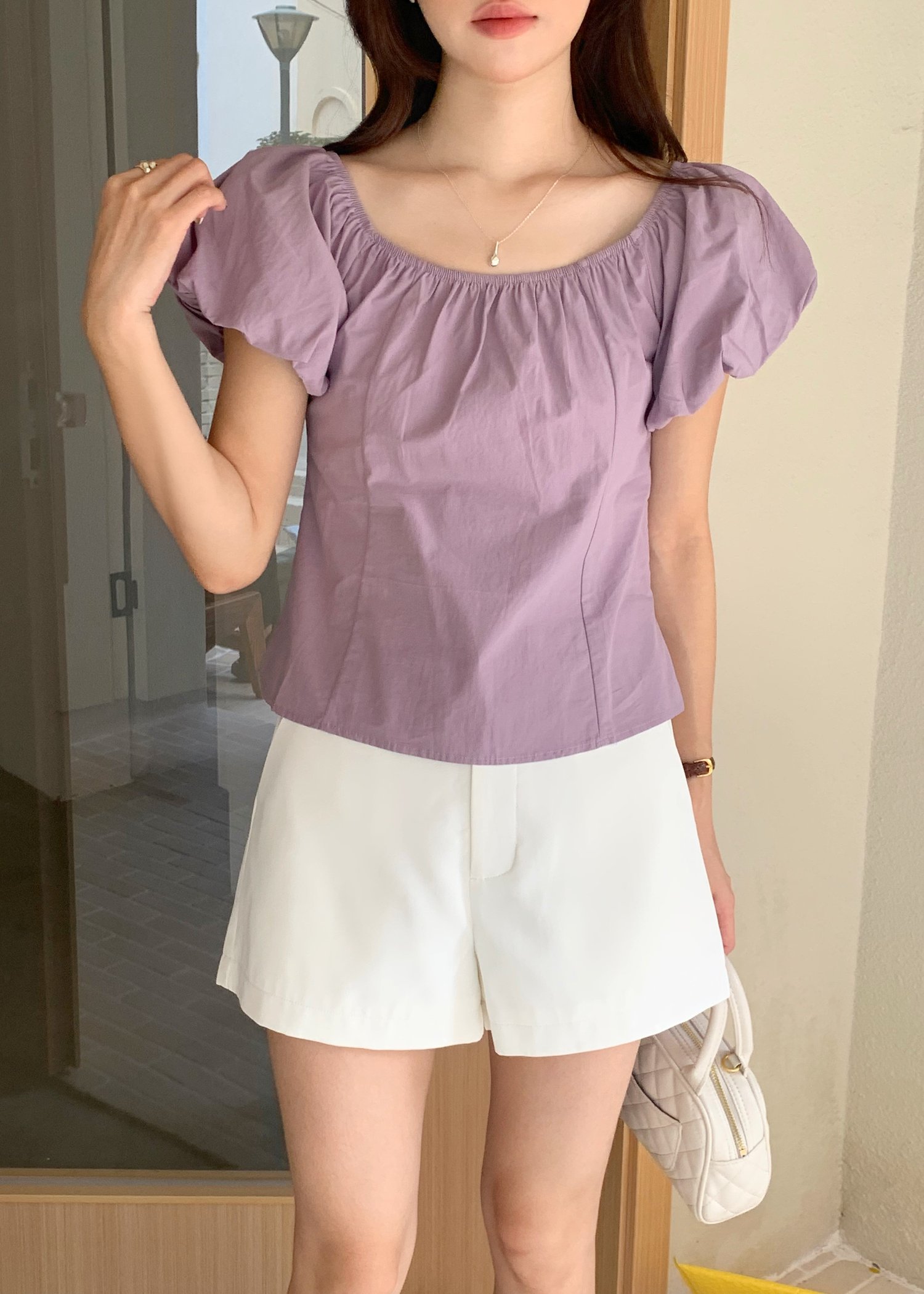 Zoe Two Ways Top in Faded Purple