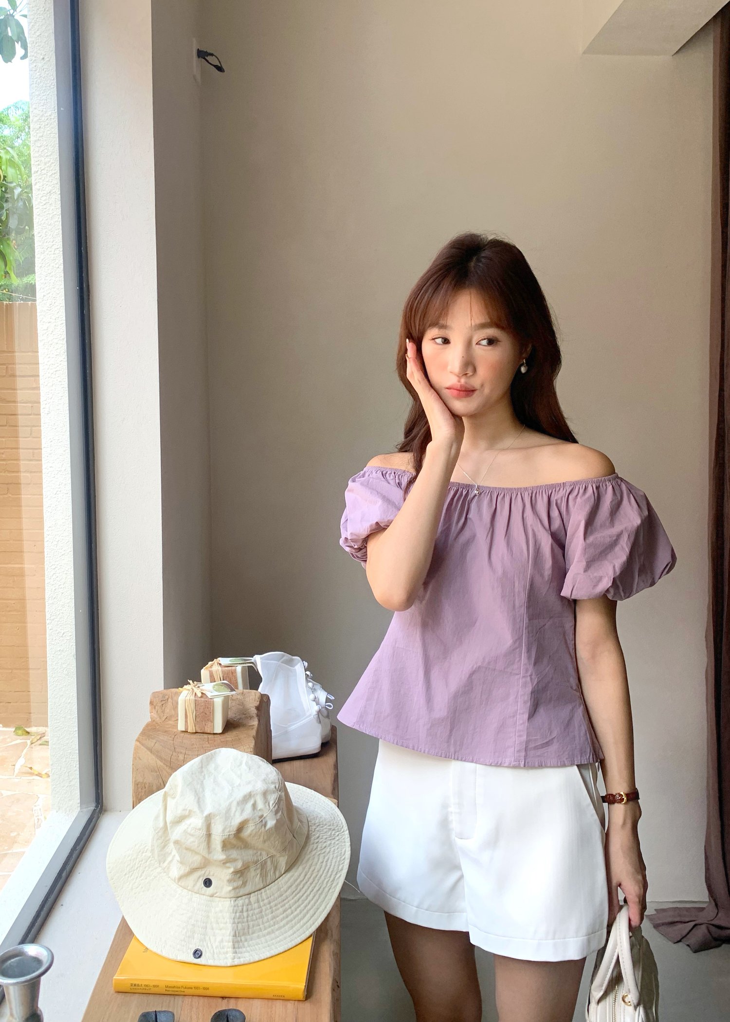 (DEFECT) Zoe Two Ways Top in Faded Purple