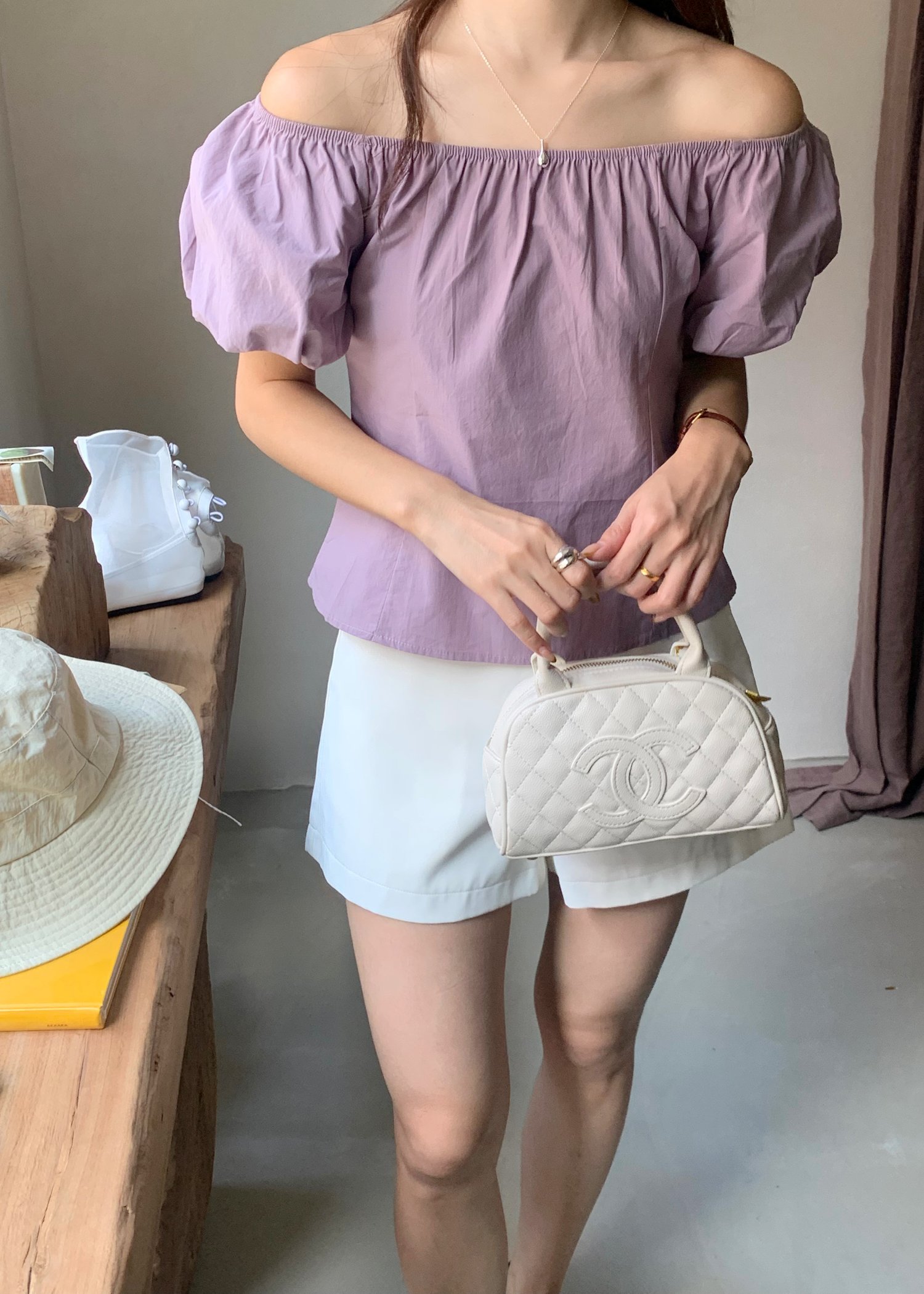 (DEFECT) Zoe Two Ways Top in Faded Purple