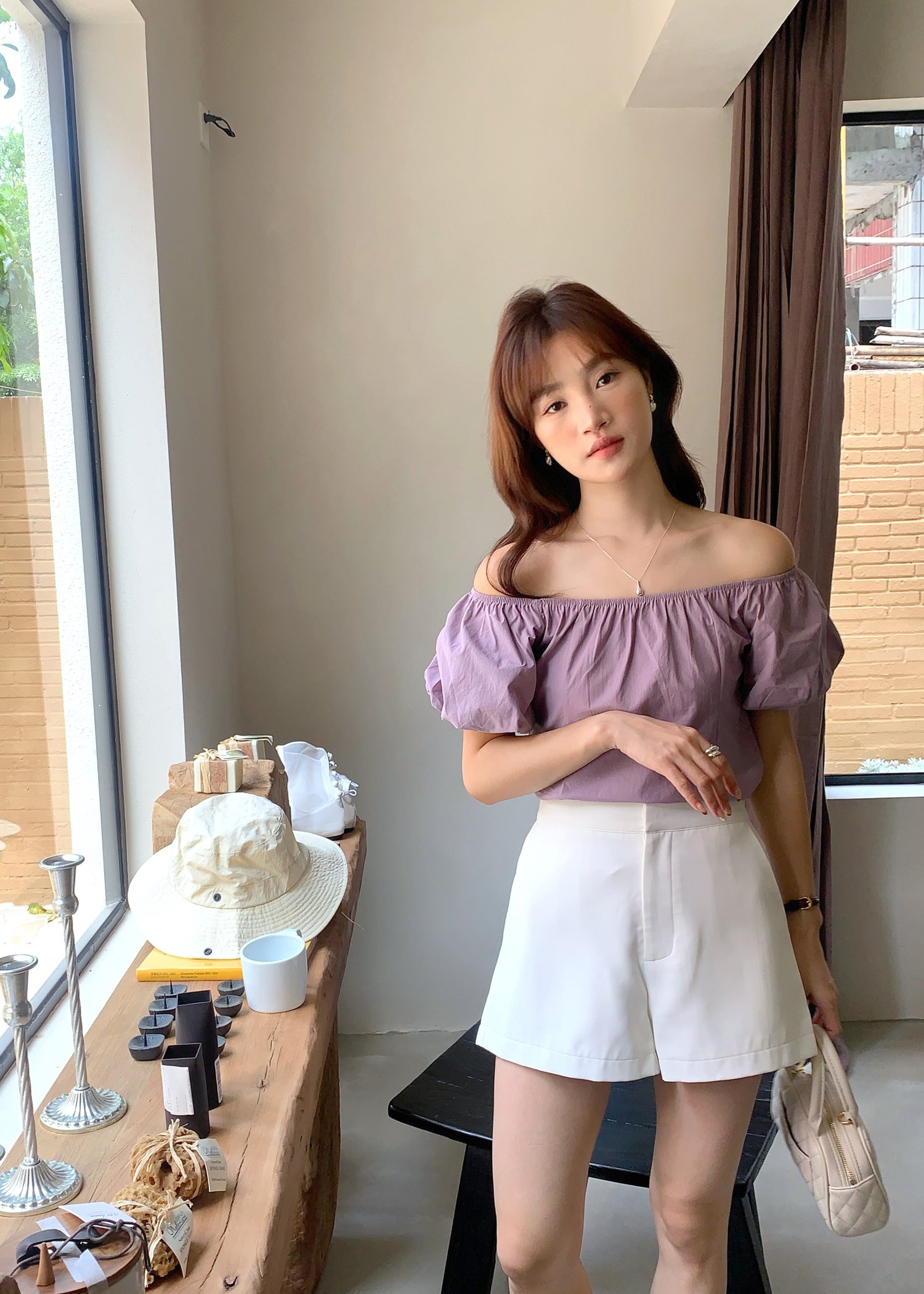 (DEFECT) Zoe Two Ways Top in Faded Purple